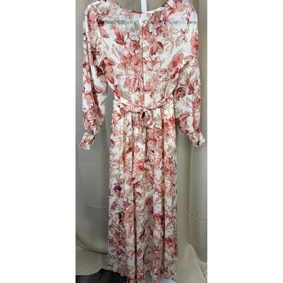 Kate and Lily Floral Print Long Sleeve Maxi Dress Women's Size 4 - Picture 2 of 8